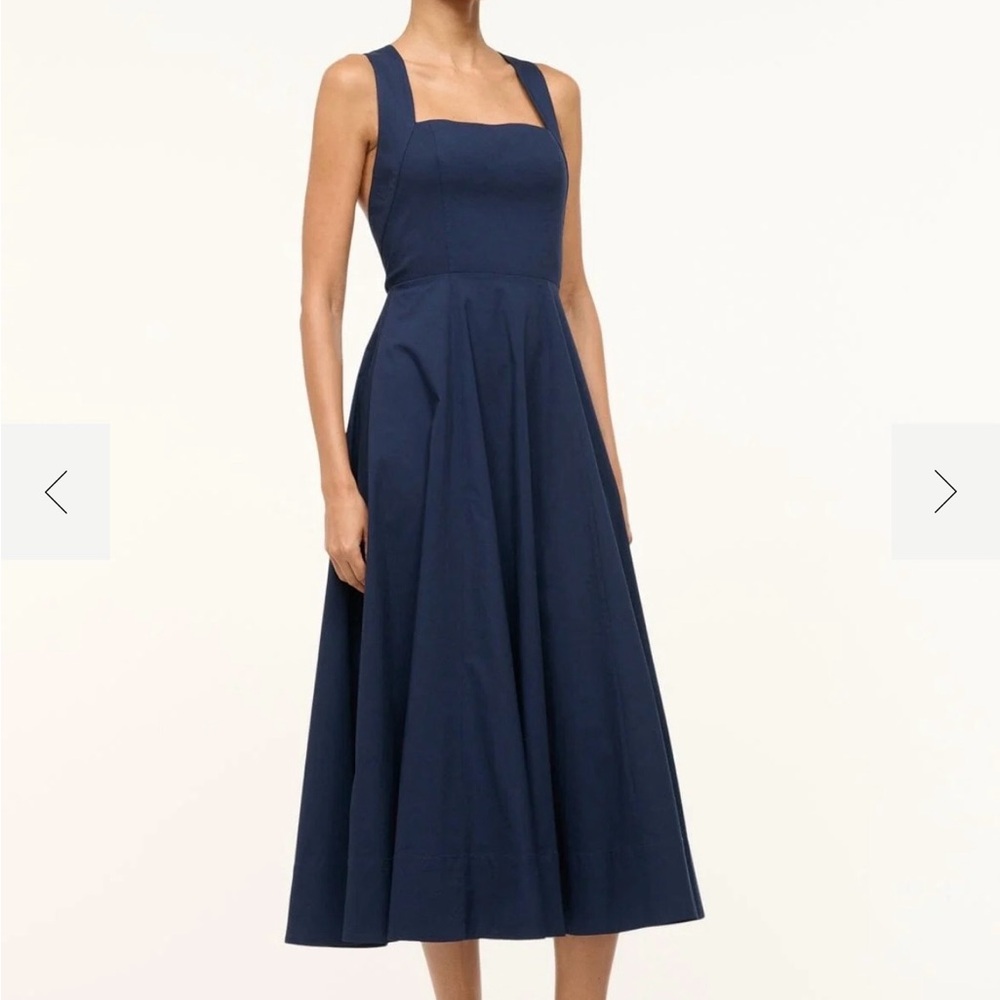Staud Navy Blue Midi dress